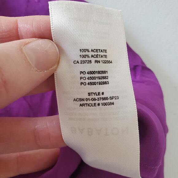 Babaton Slip Dress Womens Large Purple Spaghetti Strap Mini Aritzia Acetate - Picture 9 of 10